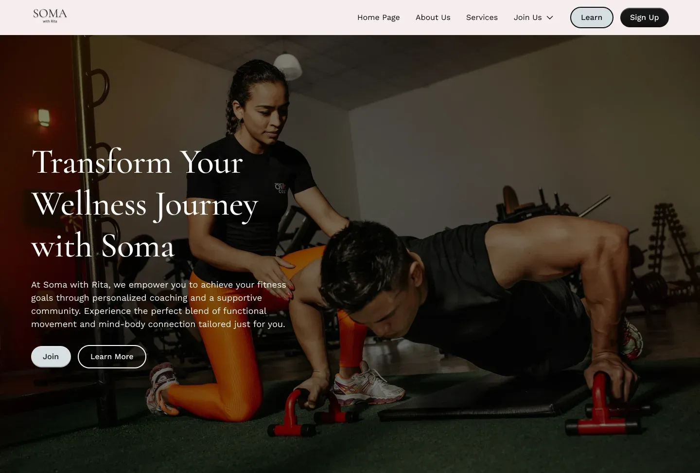 The Soma with Rita homepage