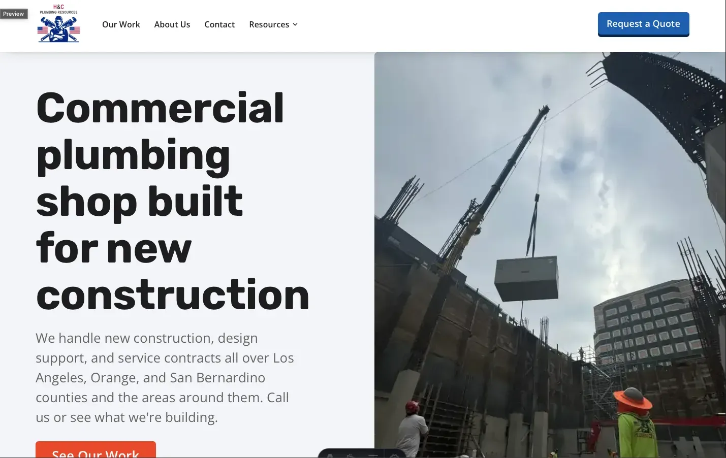 The H&C Plumbing Resources homepage